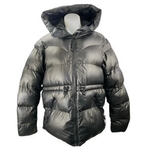 Hunter Women's Black Insulated Full Zip Hooded Winter Puffer Coat Jacket Size S